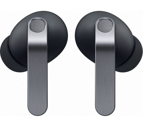 Black Samsung Galaxy Buds wireless earbuds and charging case
