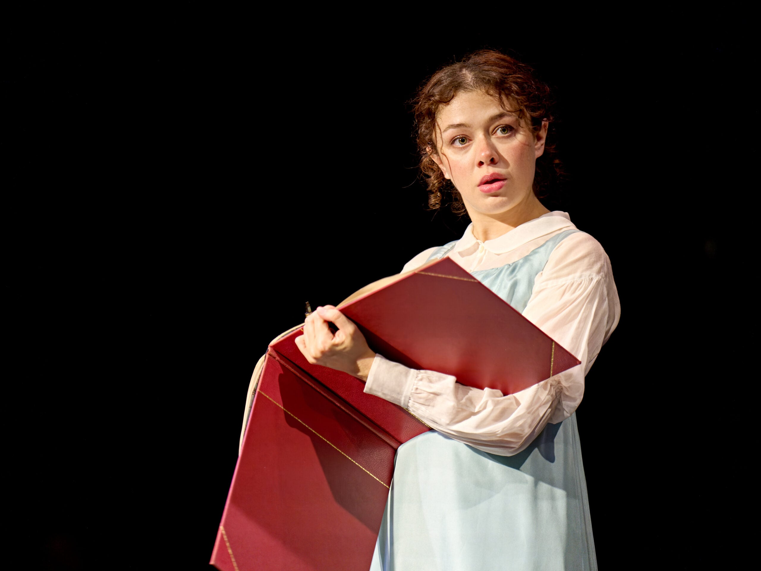 Isis Hainsworth in a dramatic Arcadia stage moment