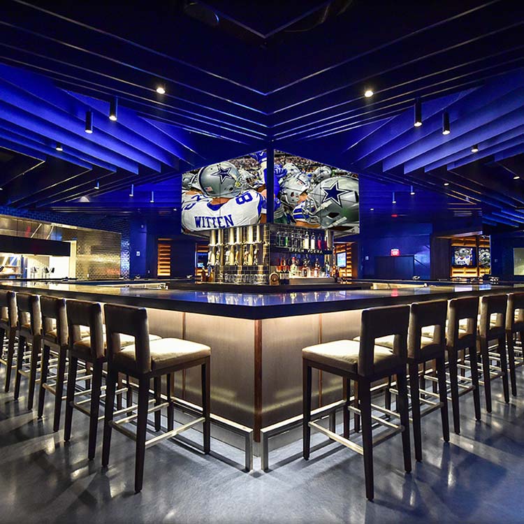 Stadium sports bar interior at AT&T Stadium