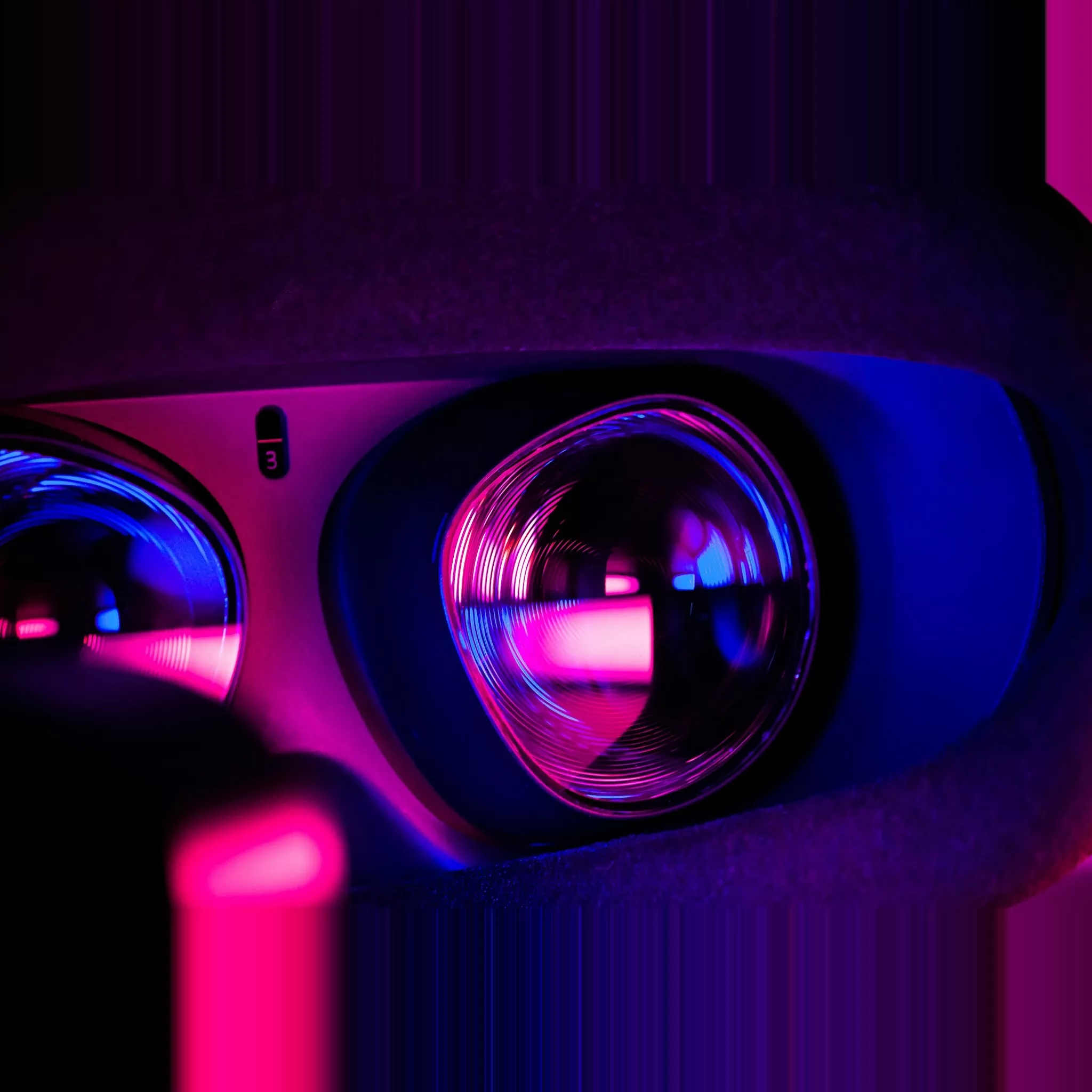 Projector lens close-up