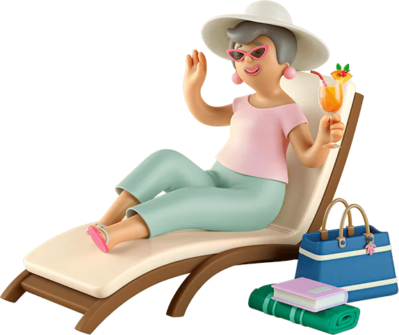 Traveller relaxing on a cruise ship sun lounger