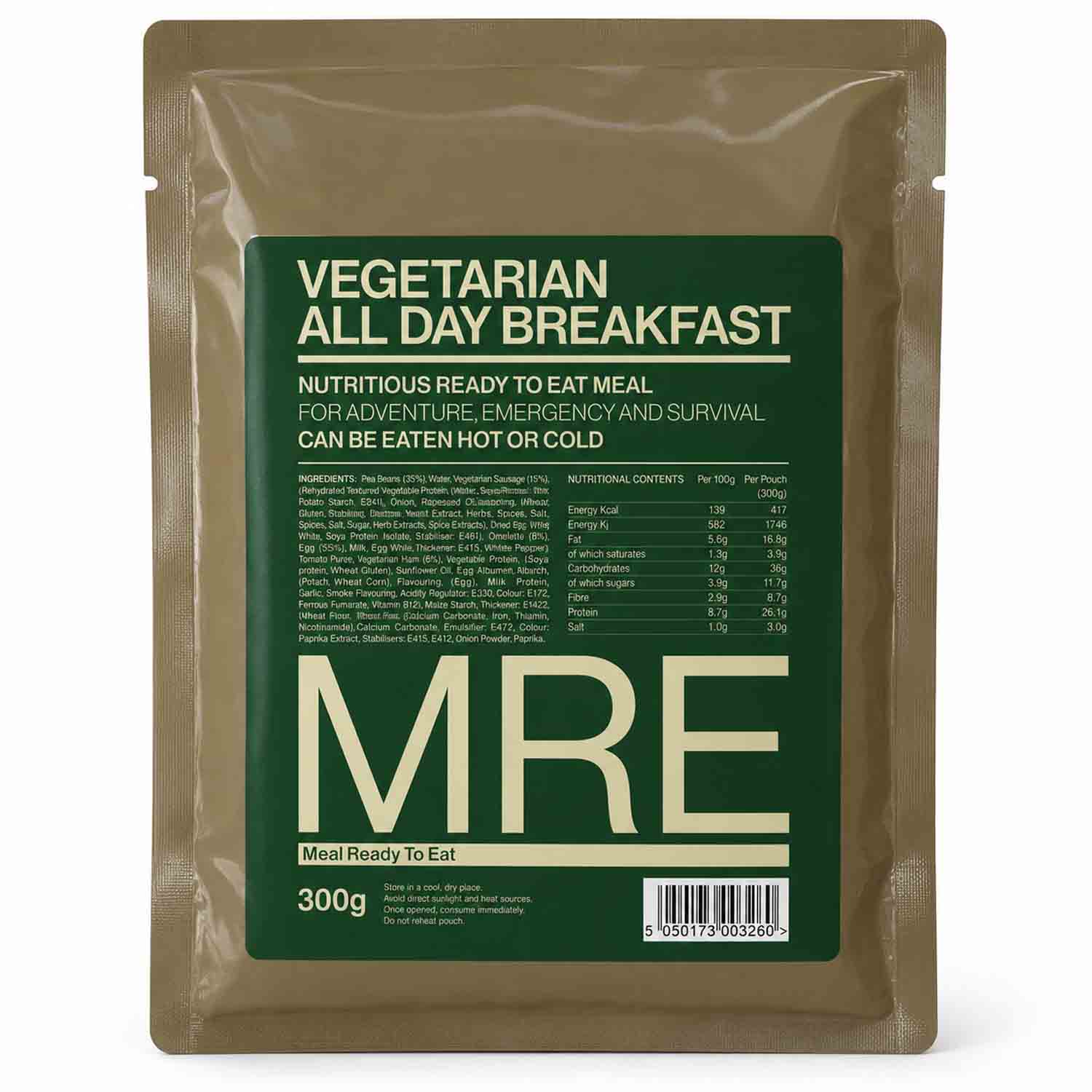 MRE Vegetarian All Day Breakfast ready-to-eat meal