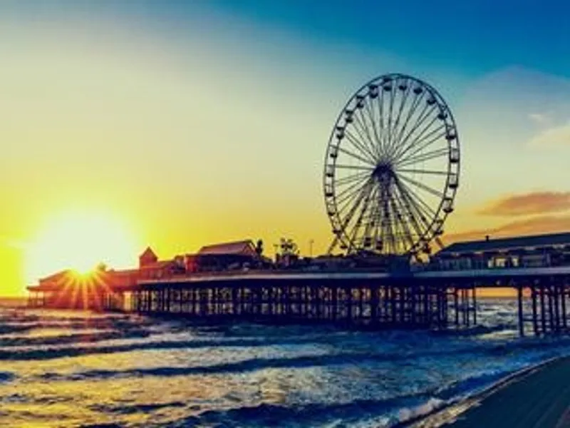 Blackpool pier on the seaside