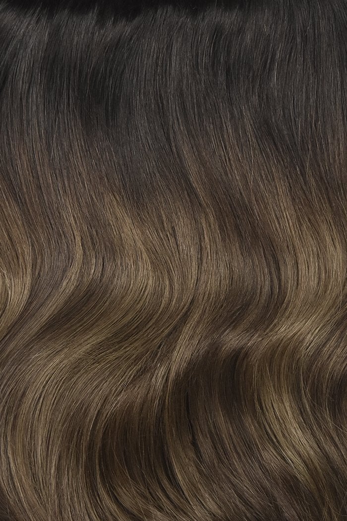Cliphair Espresso Melt Balayage Remy Royale Flat Weft Hair Extensions