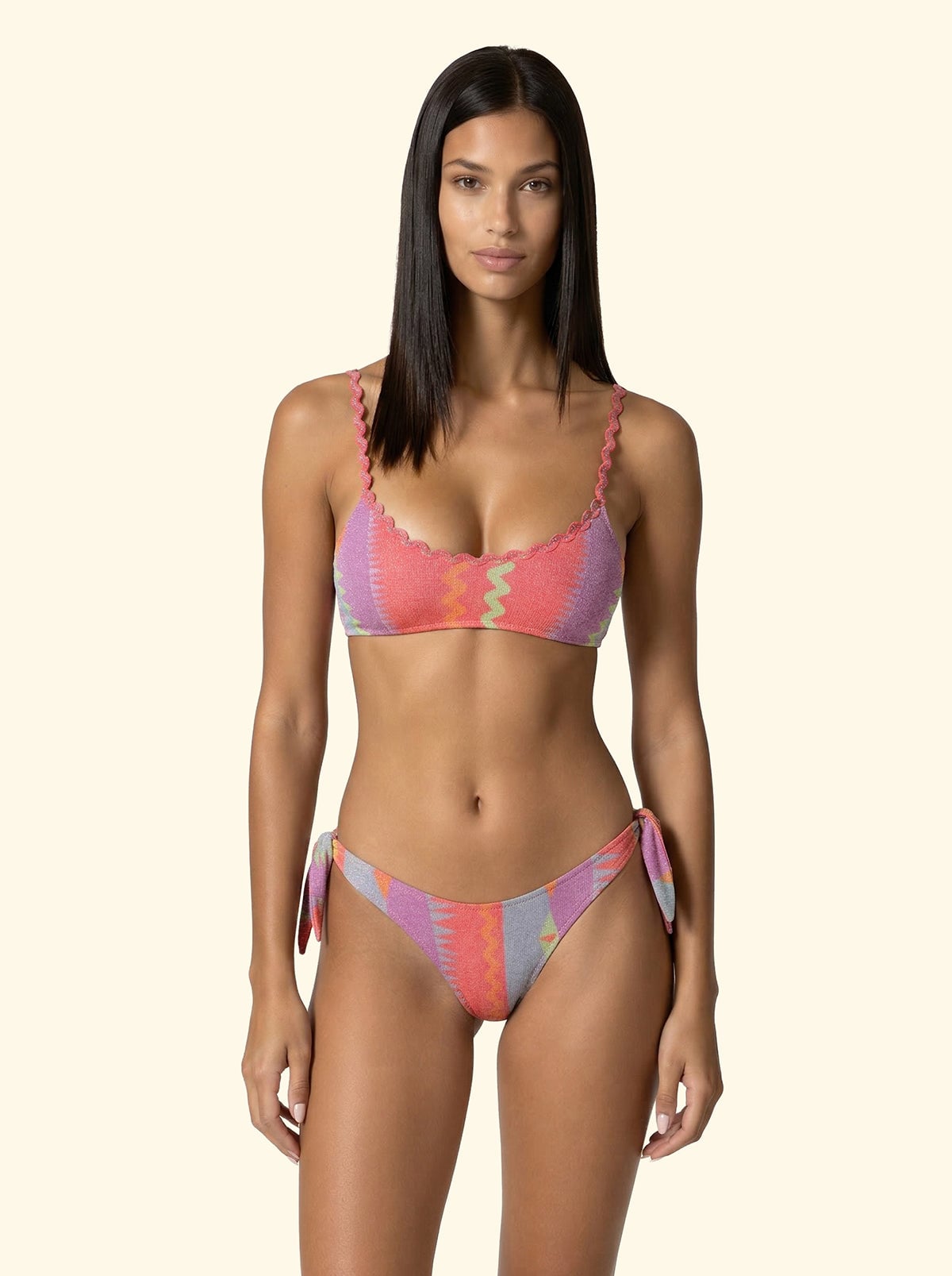 F**K Official patterned bikini with adjustable American brief