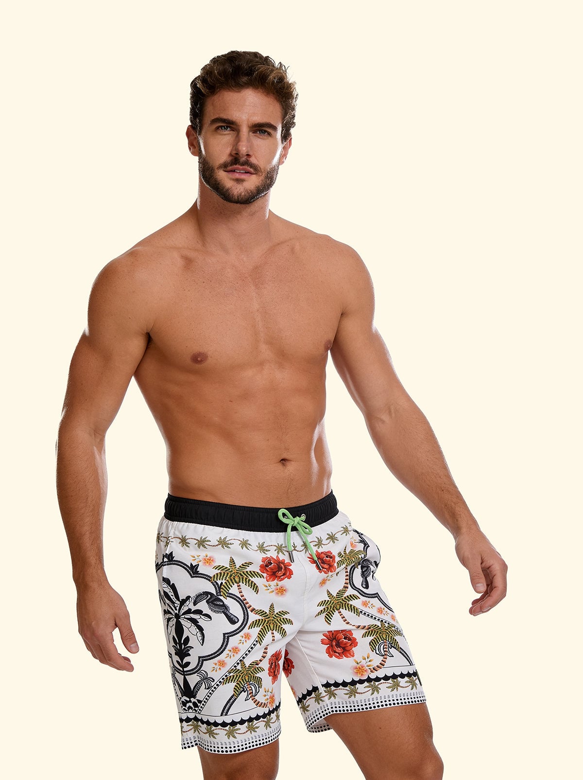 F**K Official printed men's swim shorts