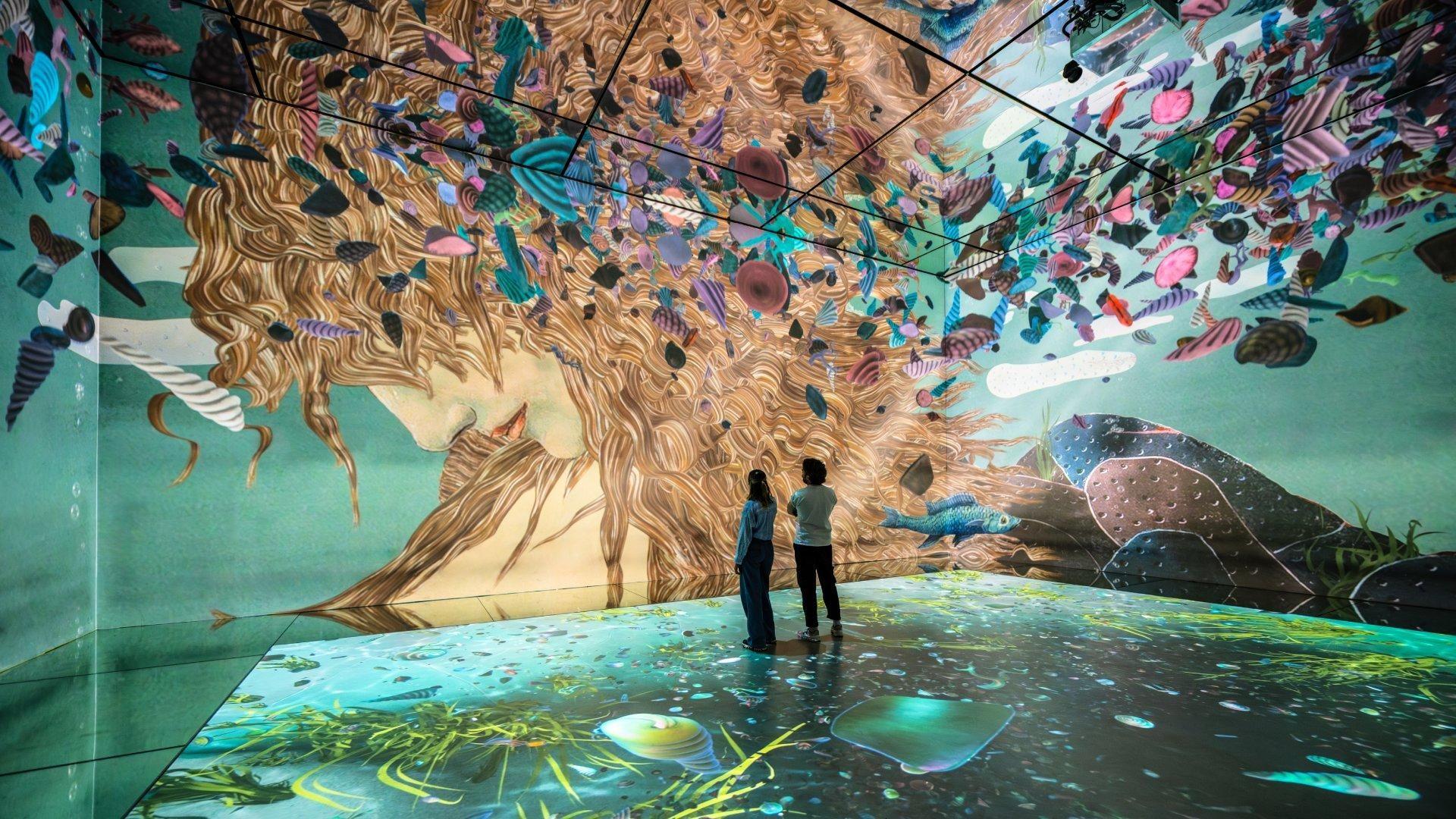 Projected Dawn of Venus artwork in the Beyond Reality gallery