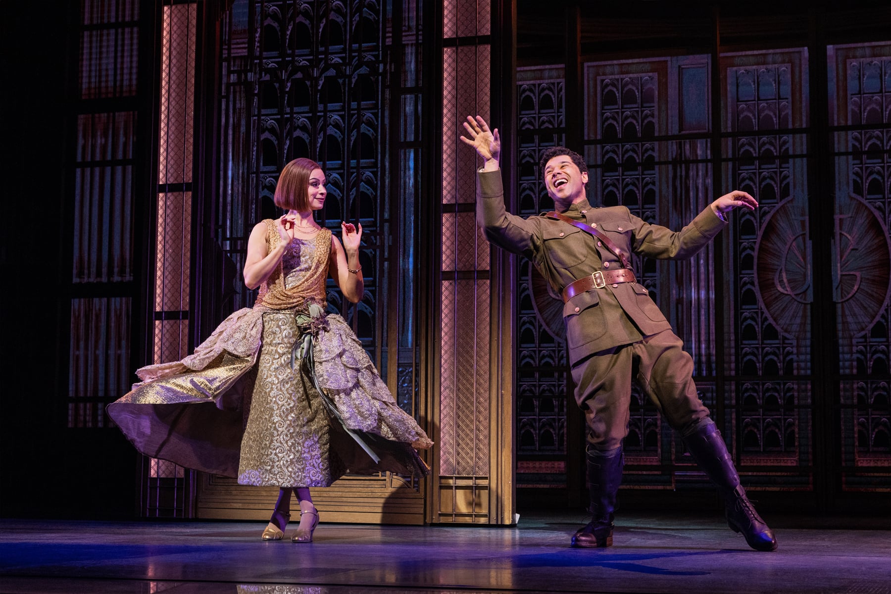 Broadway performers dancing in The Great Gatsby musical