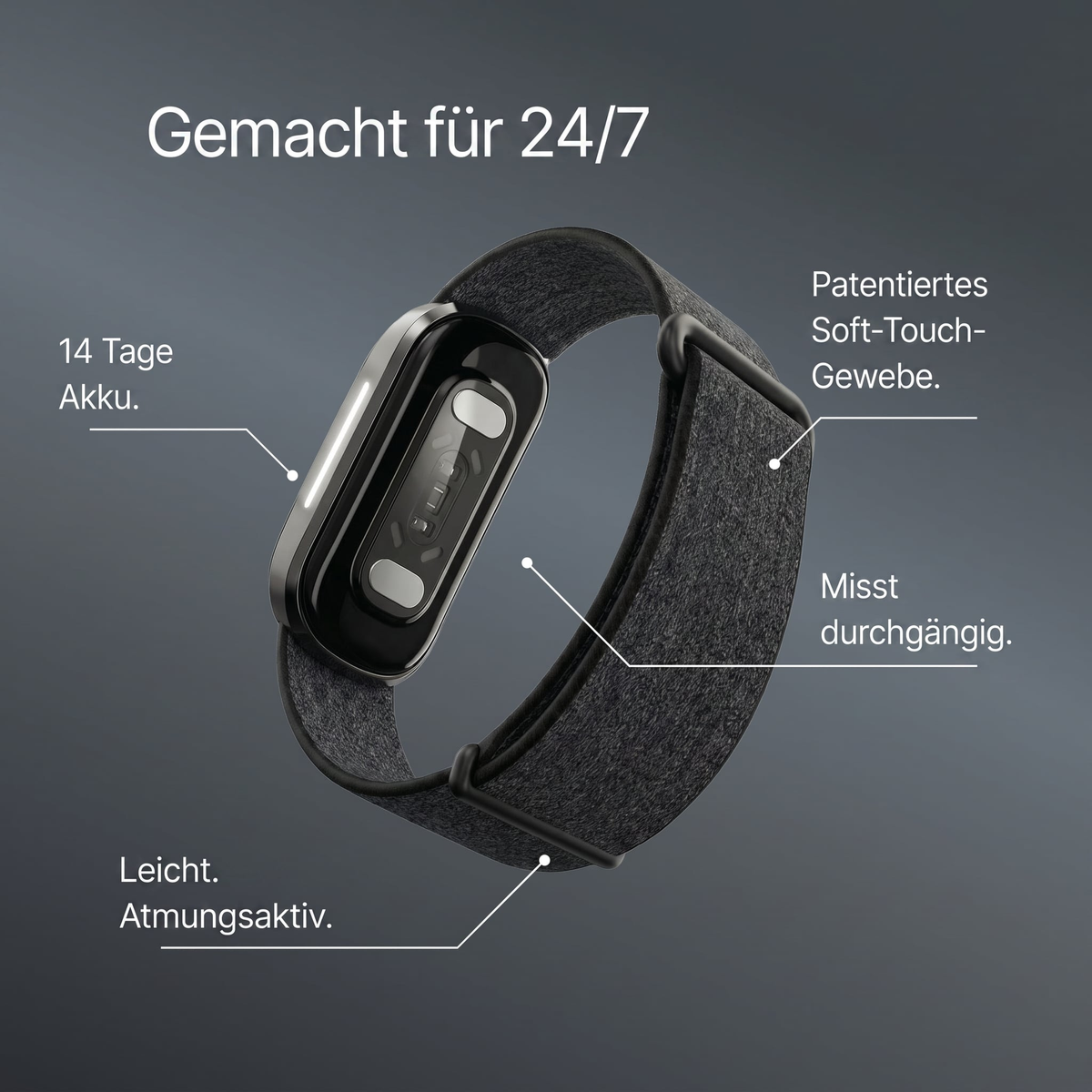 Seitliche Ansicht des Hume Band 2.0