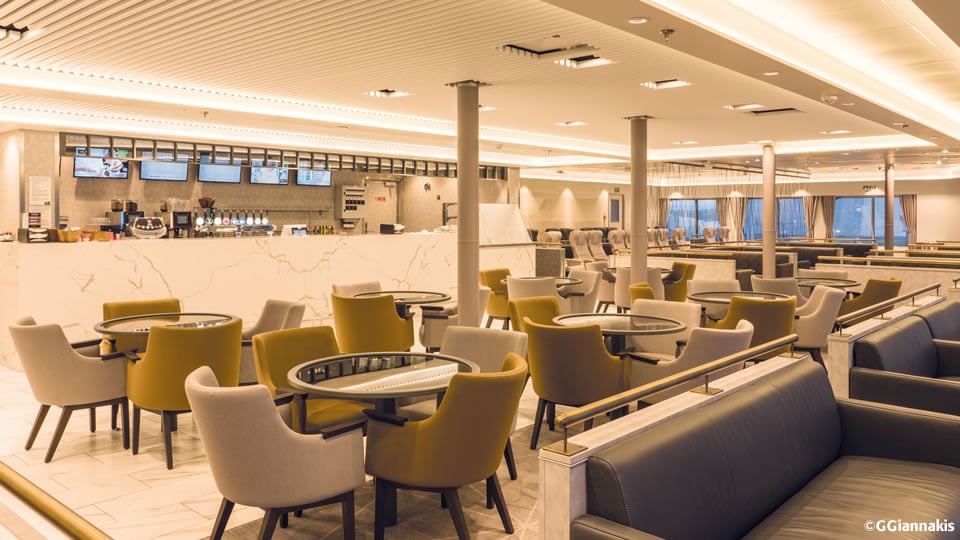 Clubclass seating aboard the W.B. Yeats ferry