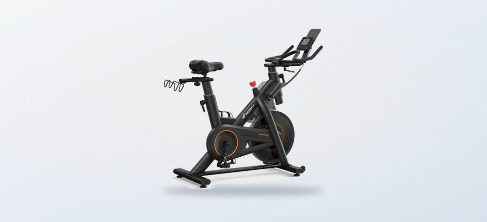 Merach S29B1 exercise bike with adjustable seat and handlebars