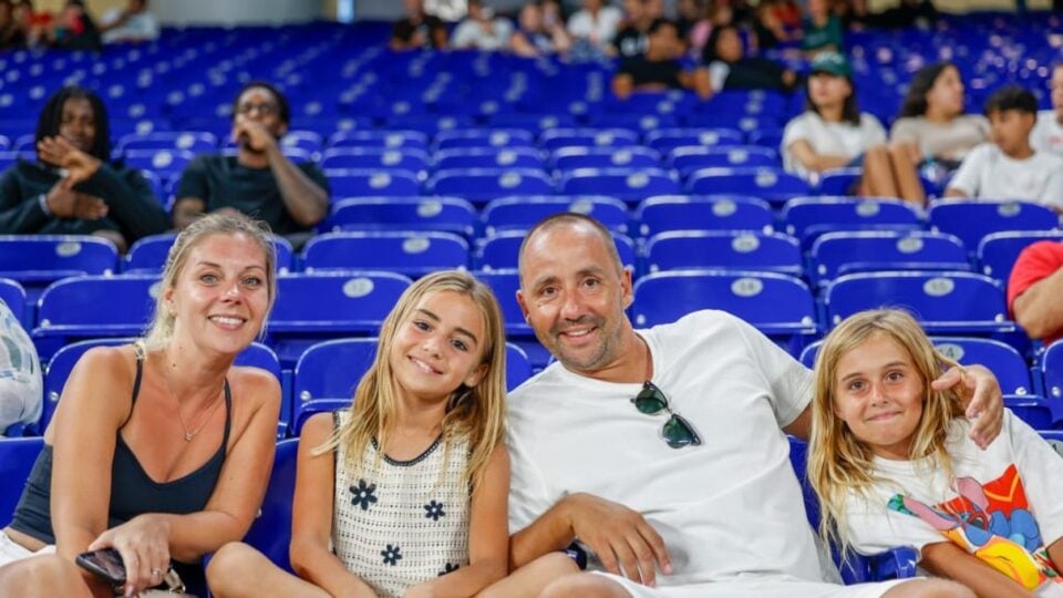 Miami Marlins ballpark scene with fans enjoying a South Florida game day