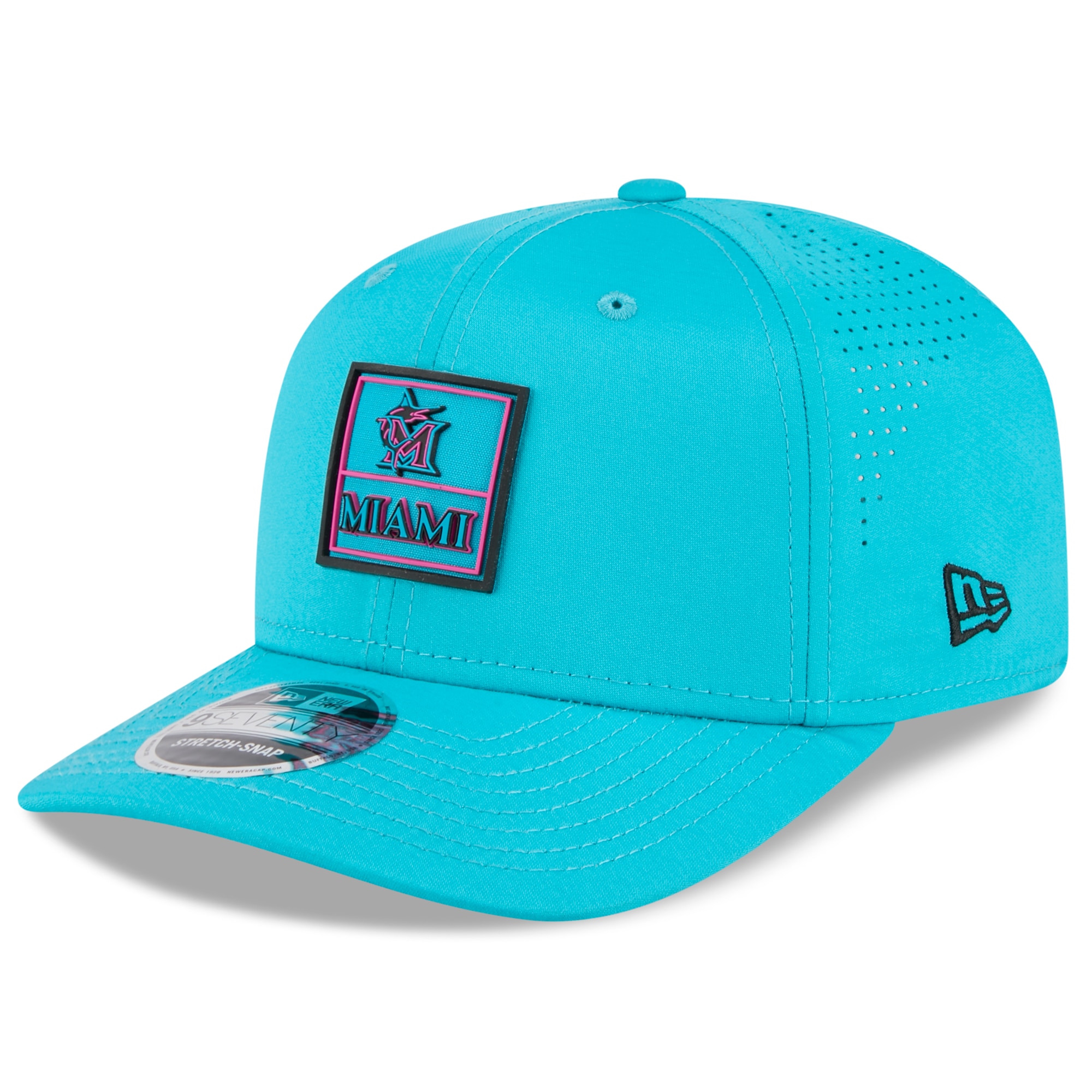 Teal Miami Marlins New Era City Connect adjustable hat