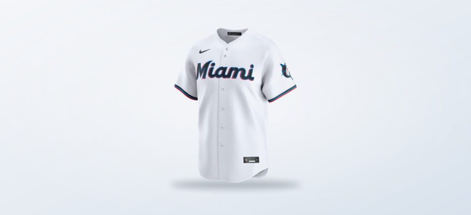 White Miami Marlins Nike home limited jersey