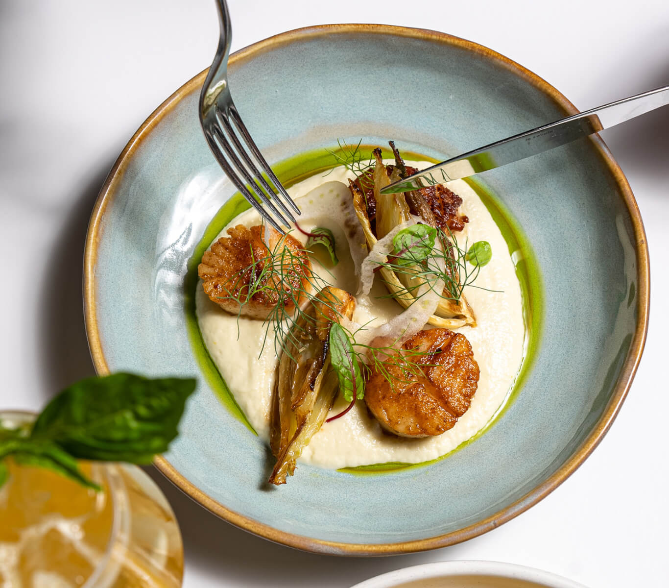 Seasonal New American dish at ONE Dine