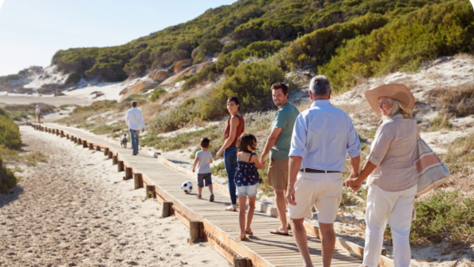 Family enjoying a holiday together