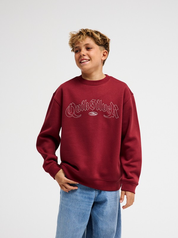Felpa oversize Quiksilver Graphic rossa
