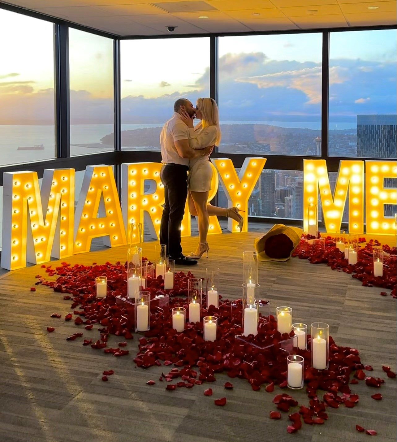 Private proposal setup at Sky View Observatory