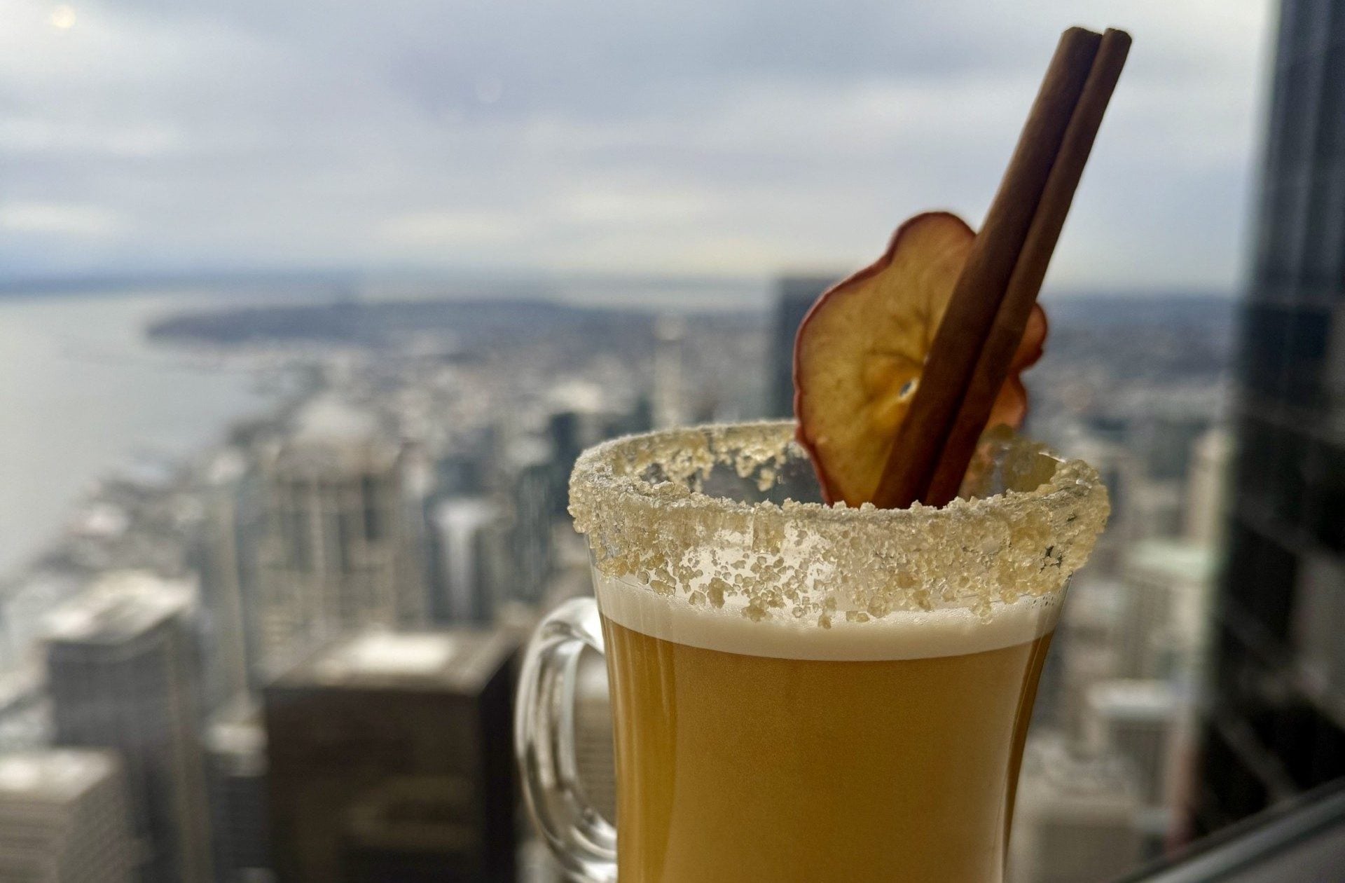 Seasonal cocktail served at Sky View Cafe and Bar