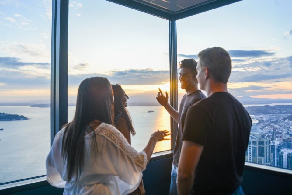 Panoramic Seattle view from Sky View Observatory