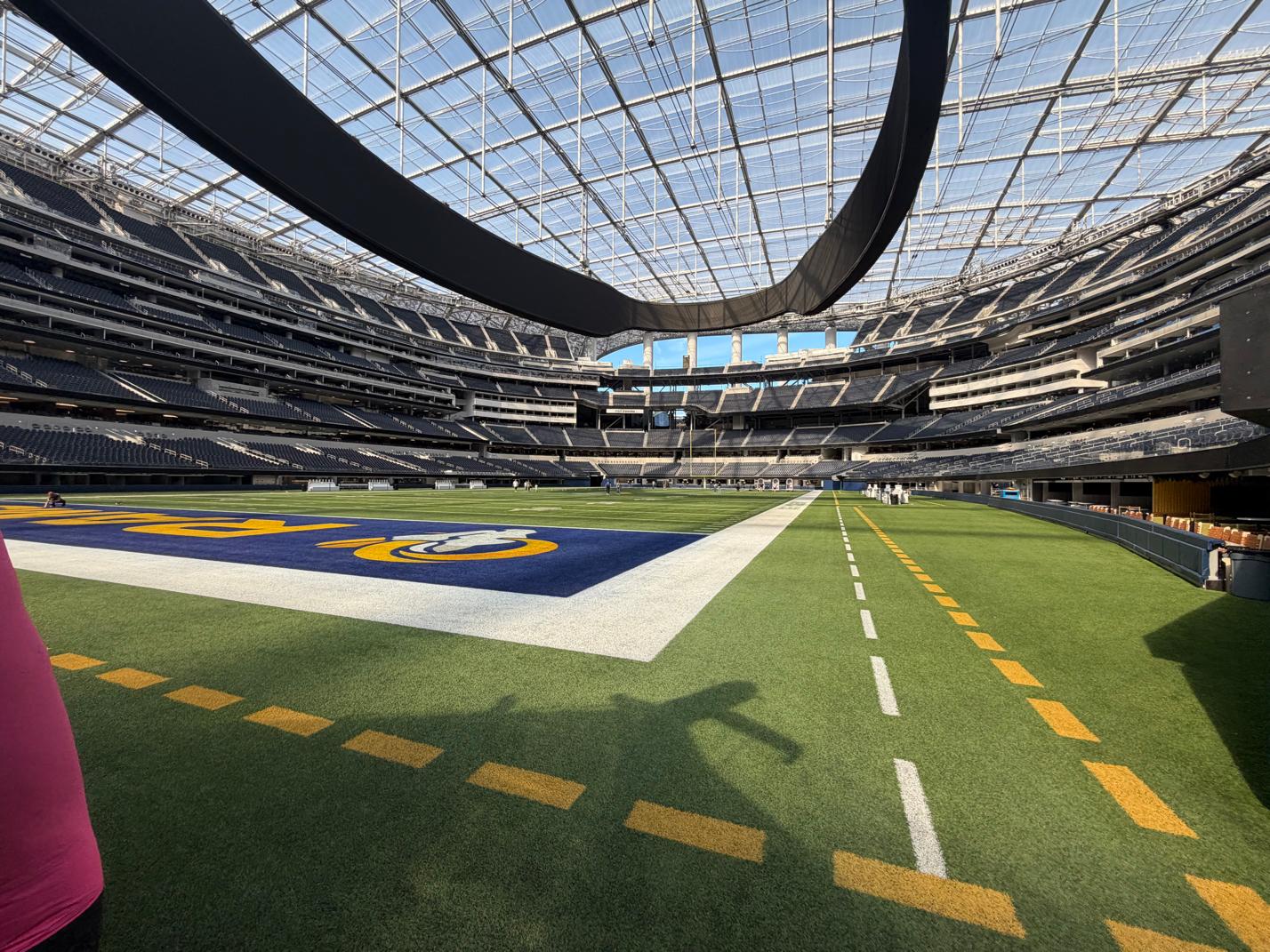 SoFi Stadium interior with field and seating bowl