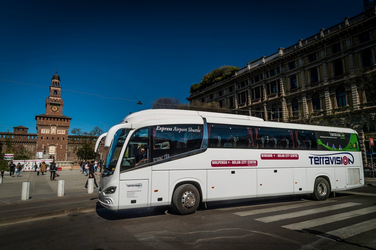 Bus Terravision entre Malpensa et Milan