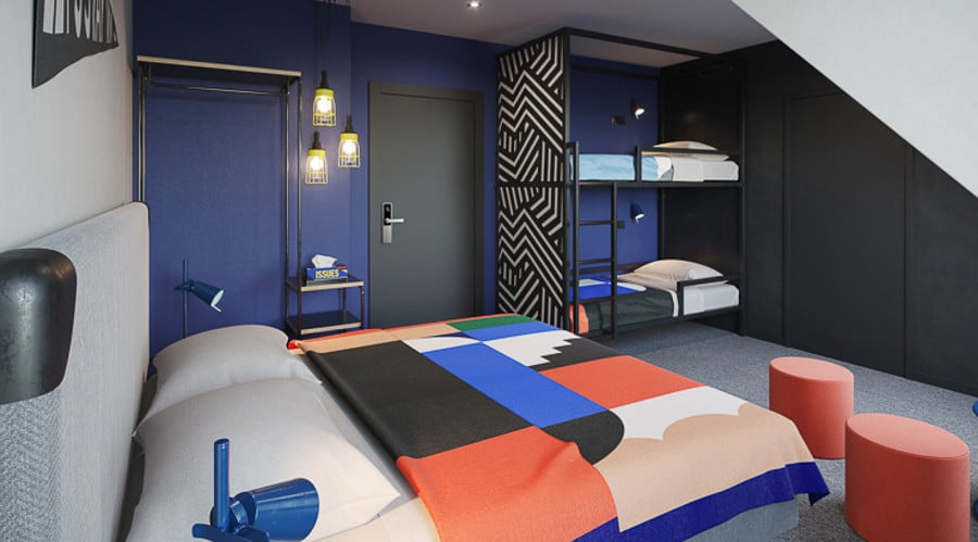Family Room con letti a castello di The Social Hub
