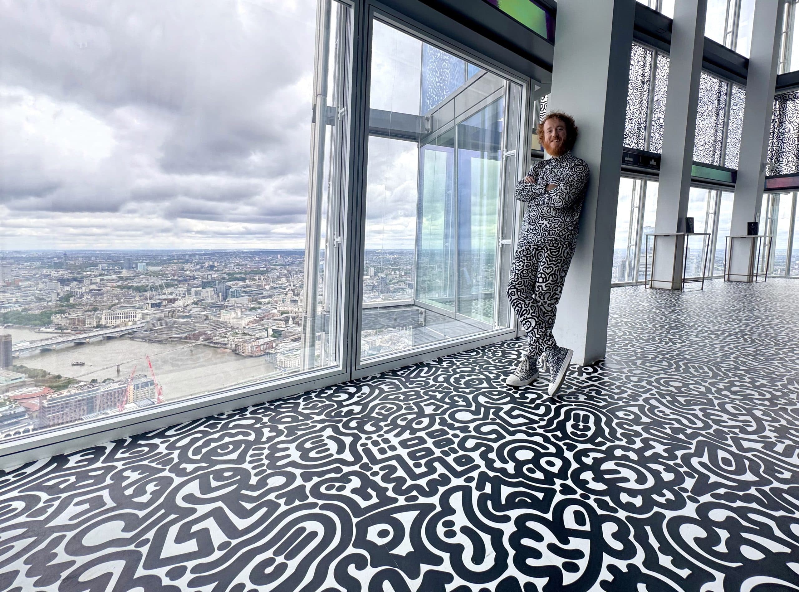Visitor view through the glass at The View from The Shard