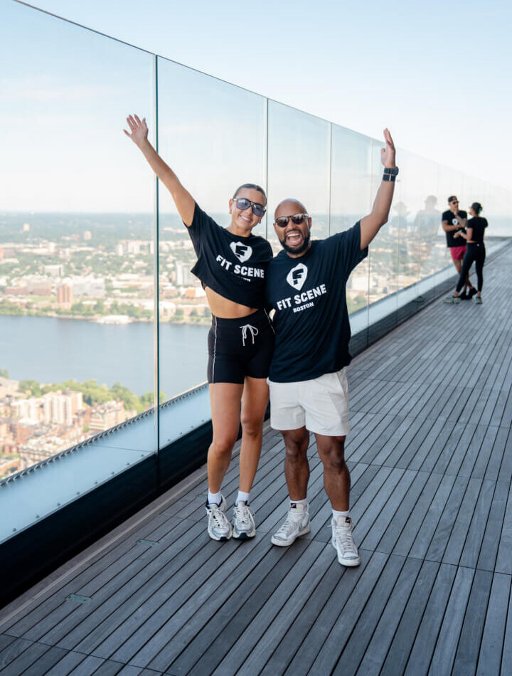 Rooftop wellness class at View Boston