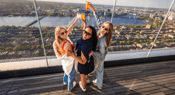 Sips and Sights experience at View Boston with drinks and city views