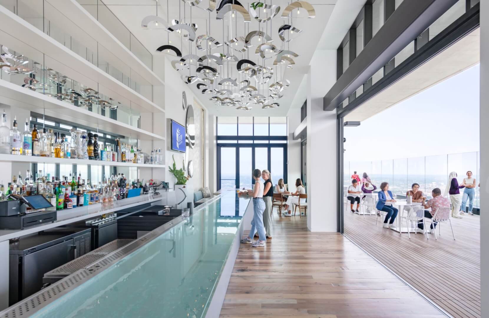 Stratus rooftop bar at View Boston with skyline views