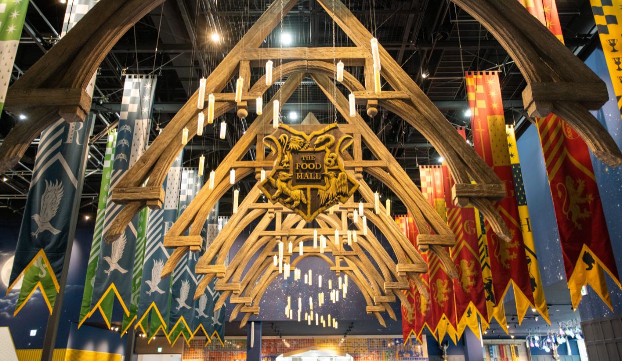 Food Hall dining space inspired by the Hogwarts Great Hall