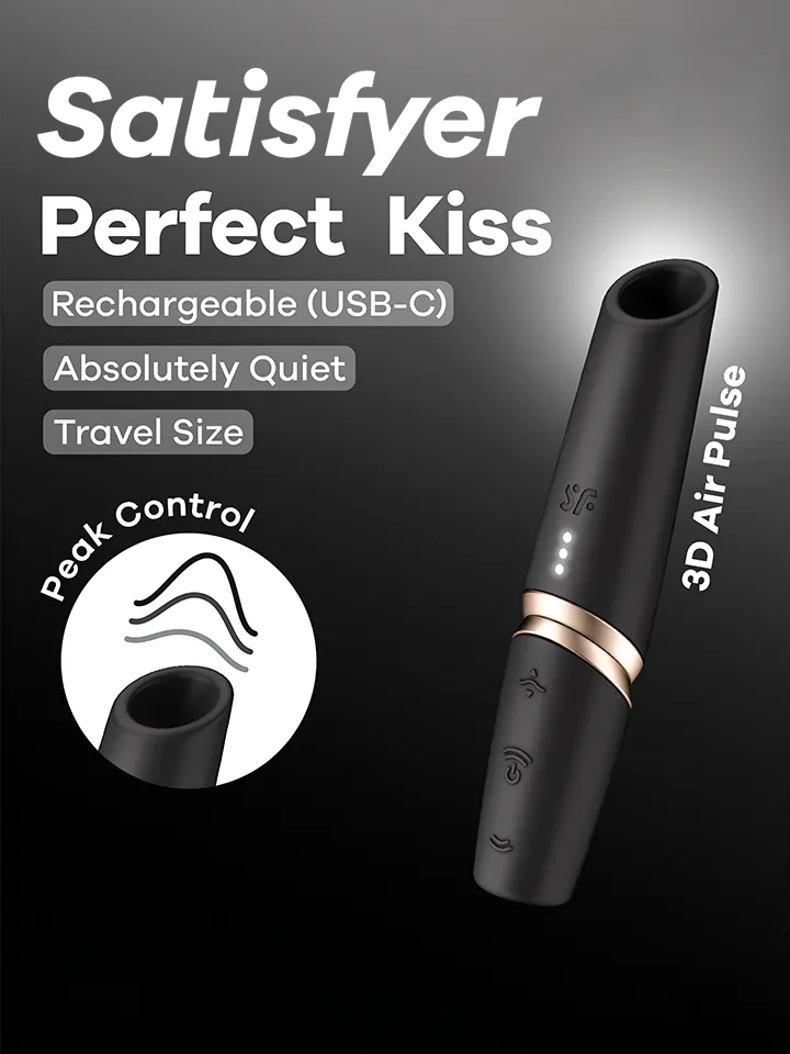 Satisfyer Perfect Kiss oro impulsų vibratorius