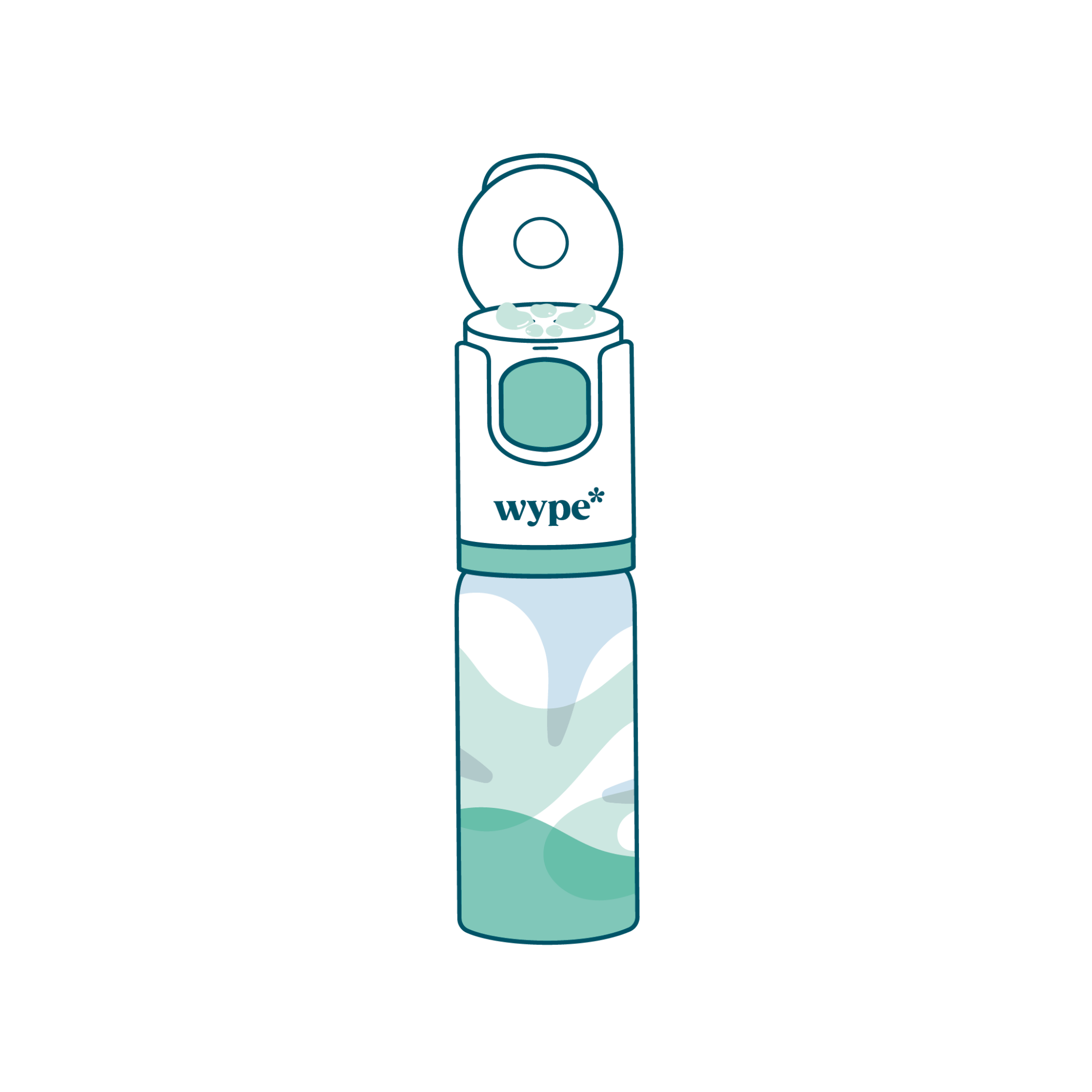 Using the Wype applicator to release cleansing gel