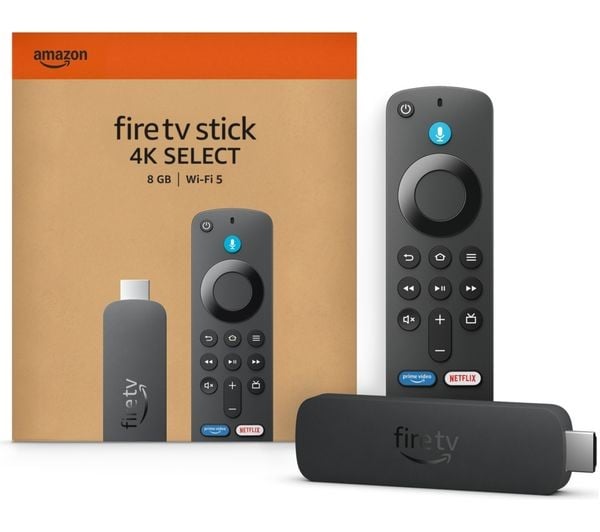Amazon Fire TV Stick 4K Select product on a clean background