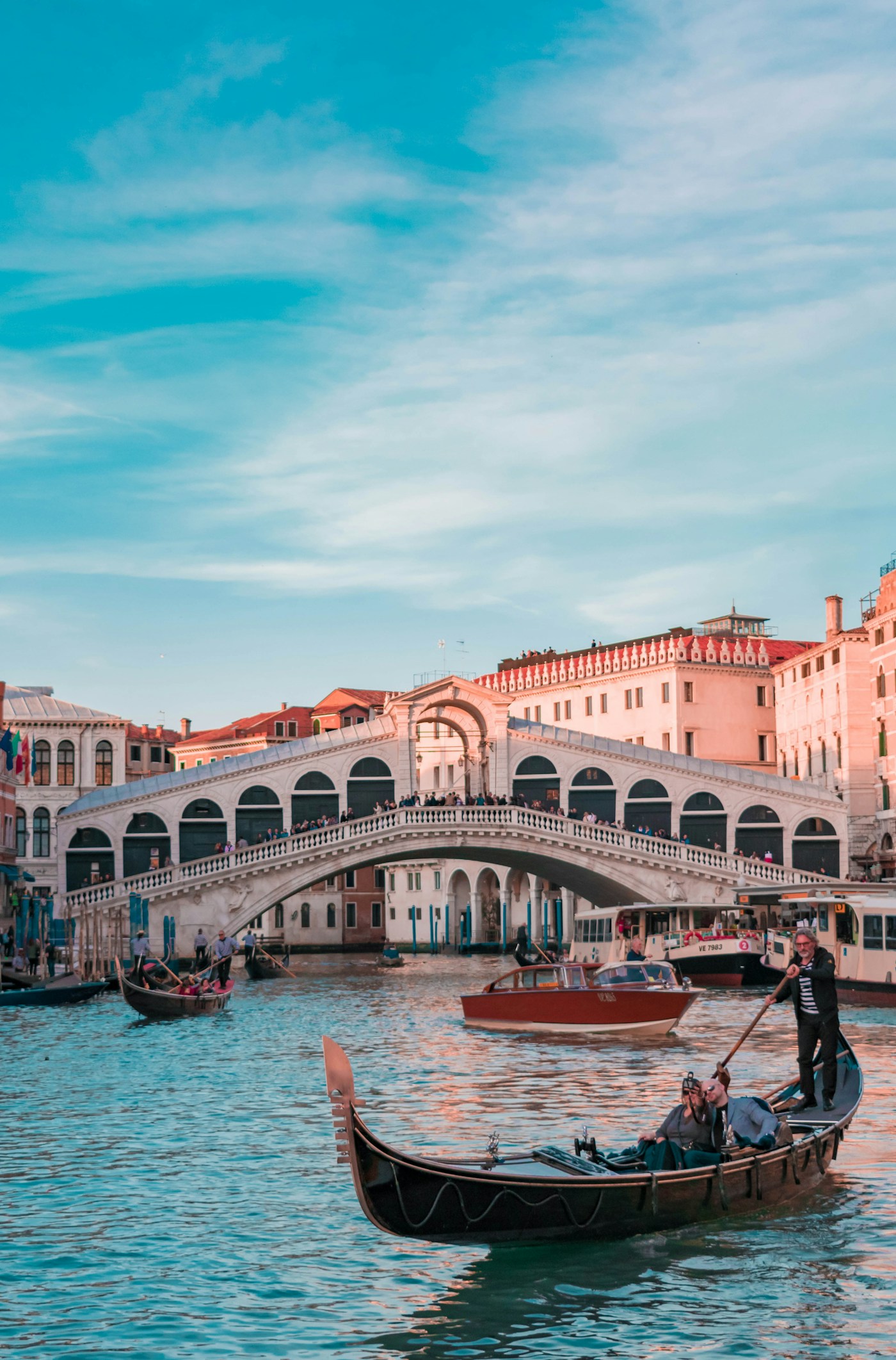 European canal lined with historic buildings