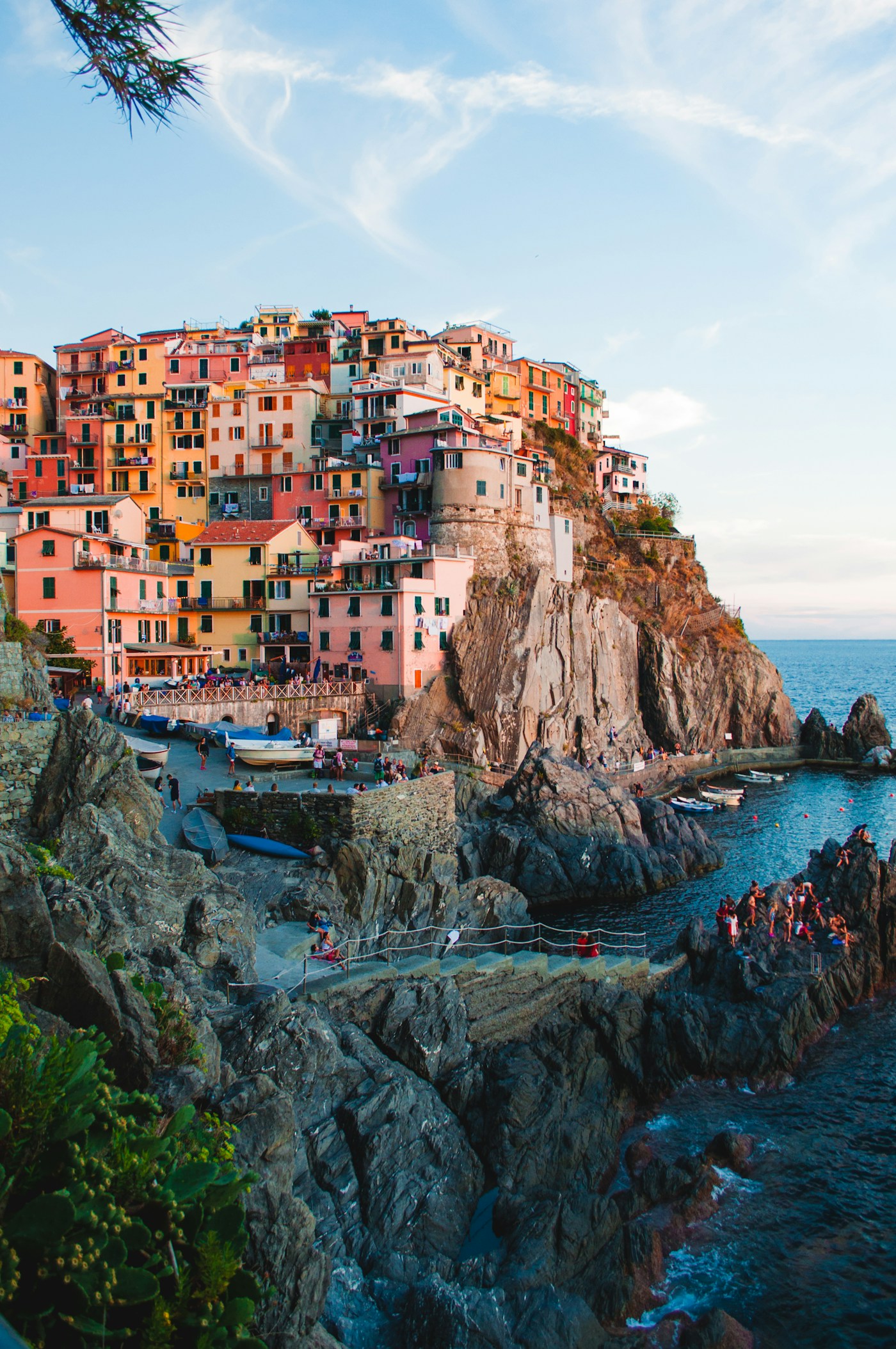 Colourful hillside town on the Italian Riviera
