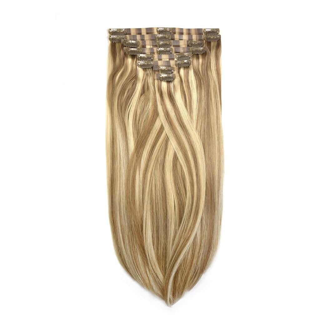 Biscuit Blondey double drawn seamless clip-in hair extensions