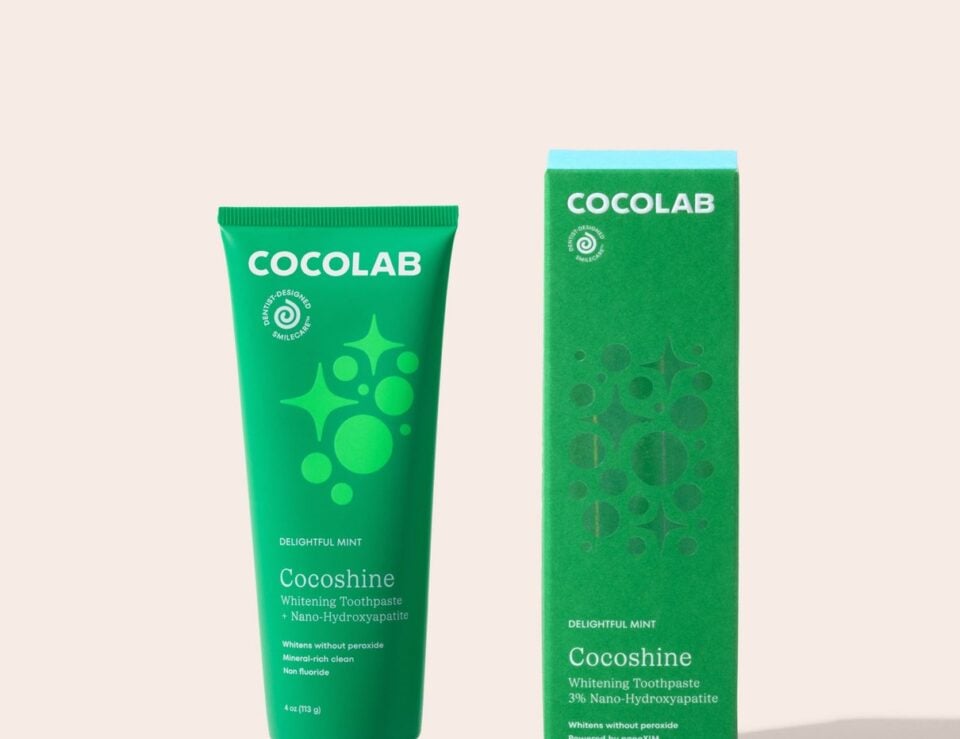 Cocofloss Cocoshine Whitening Toothpaste tube