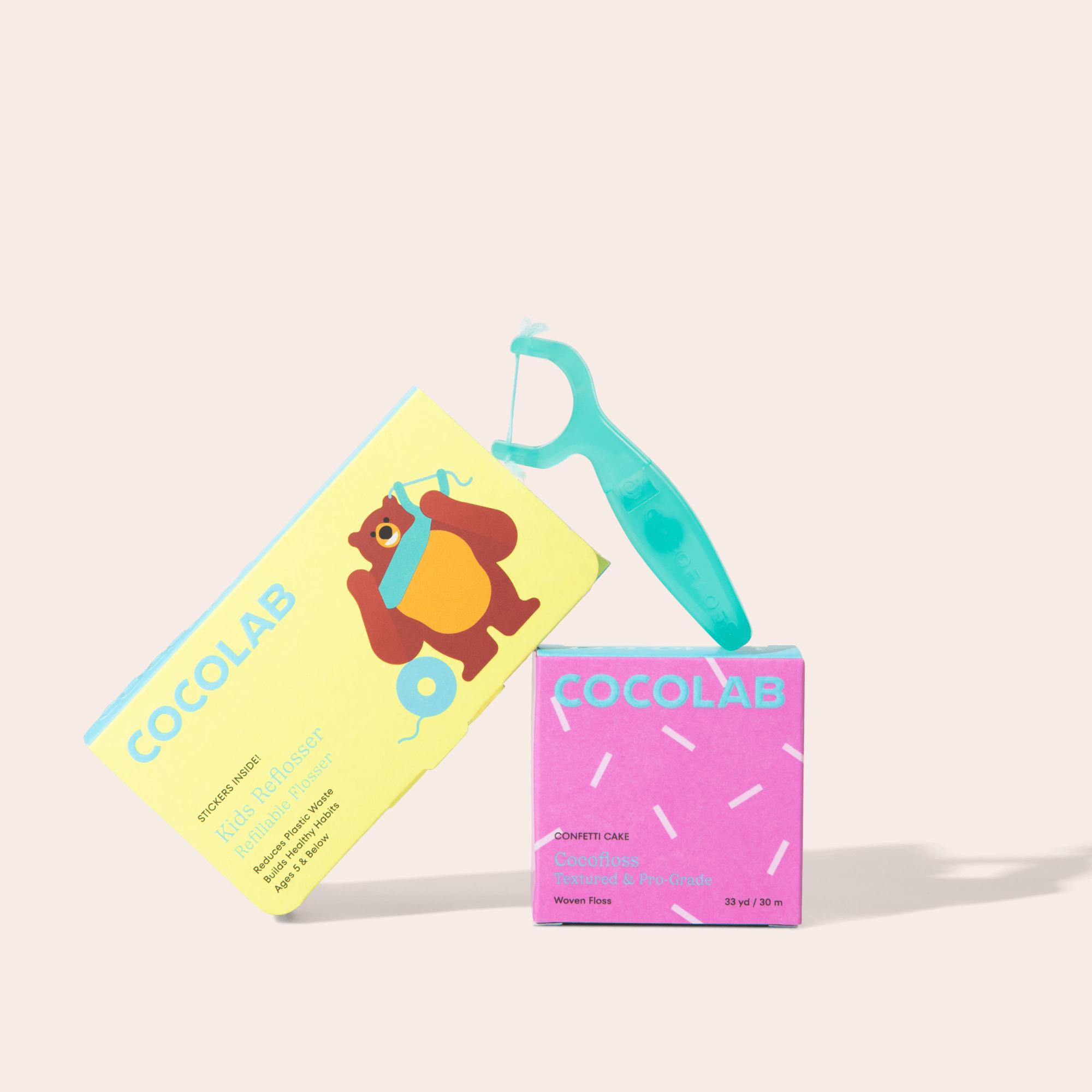 Cocofloss Little Smiles Floss Set for family routines