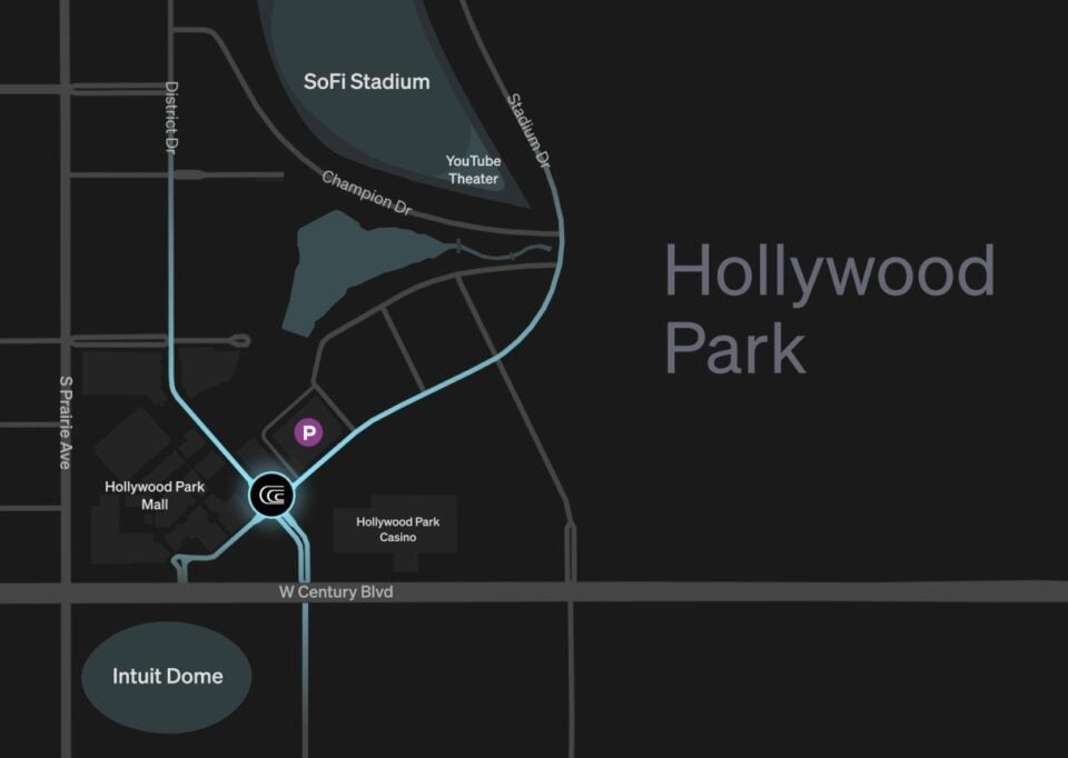 Cosm Los Angeles venue location and parking map