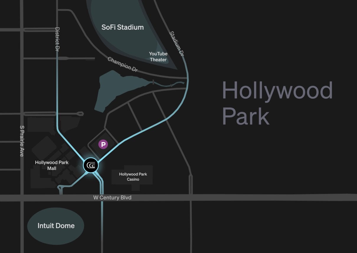 Cosm Los Angeles venue location and parking map