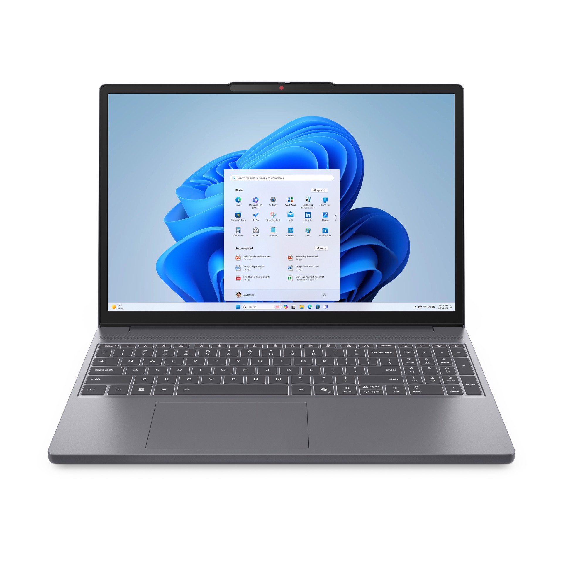 Notebook Lenovo IdeaPad Slim 3 aperto