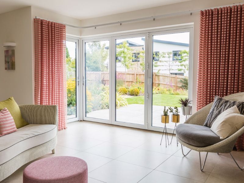 White Eurocell uPVC bi-fold doors