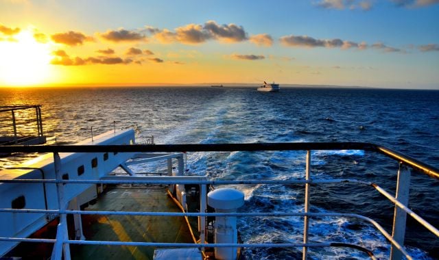 Ferry crossing the English Channel