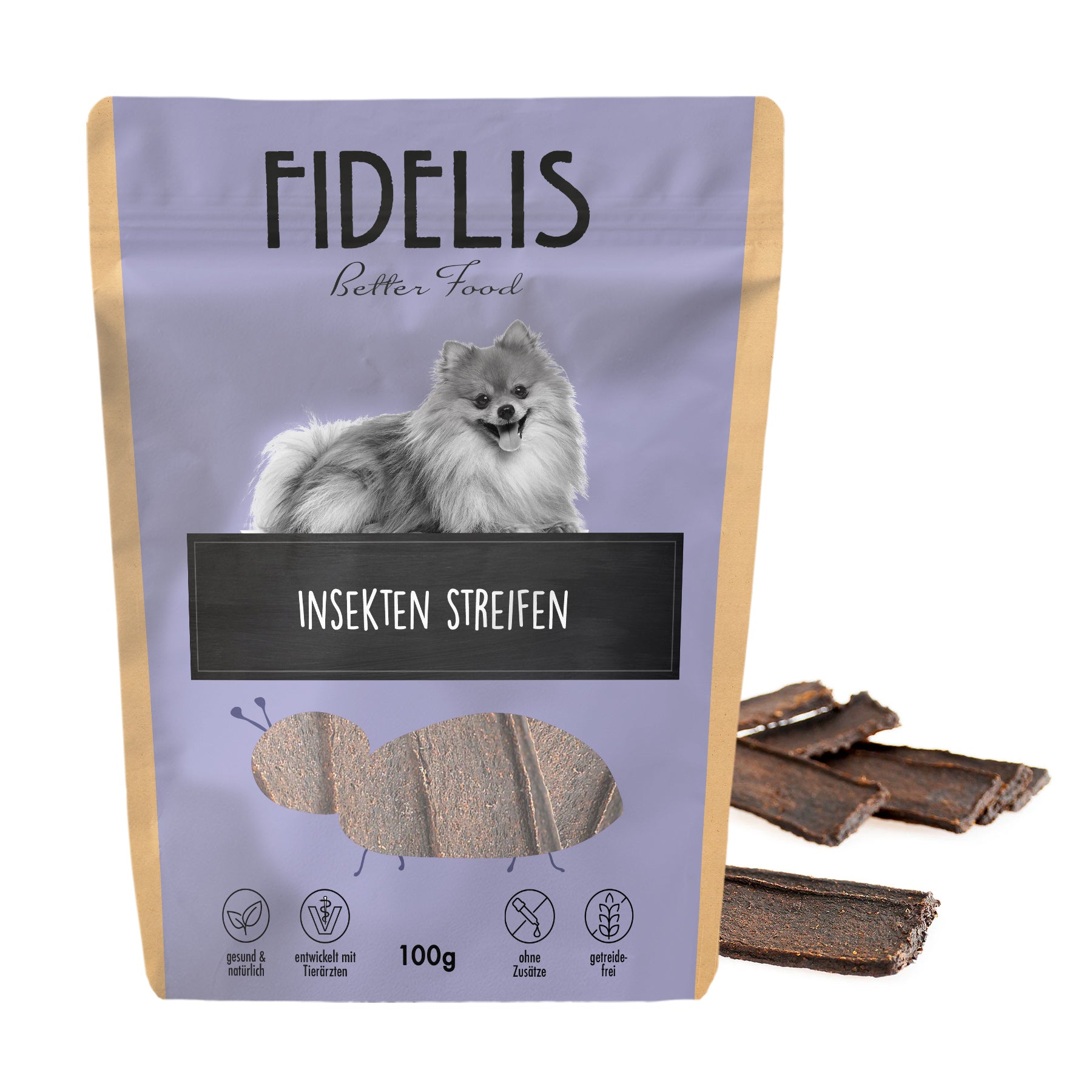 Insekten Streifen als Hundesnack
