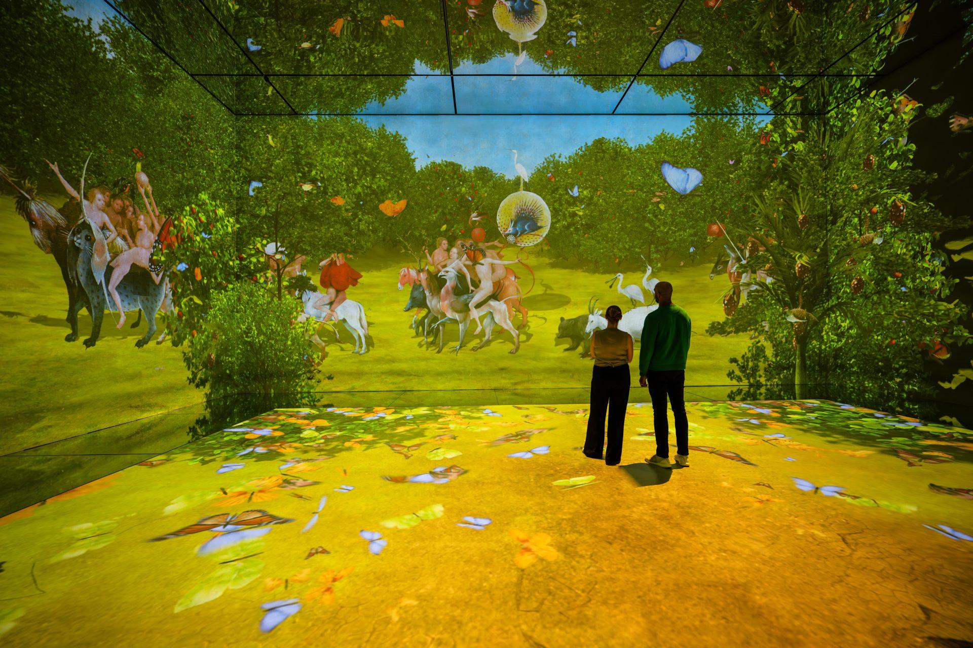 Hieronymus Bosch Garden of Earthly Delights projected in Frameless