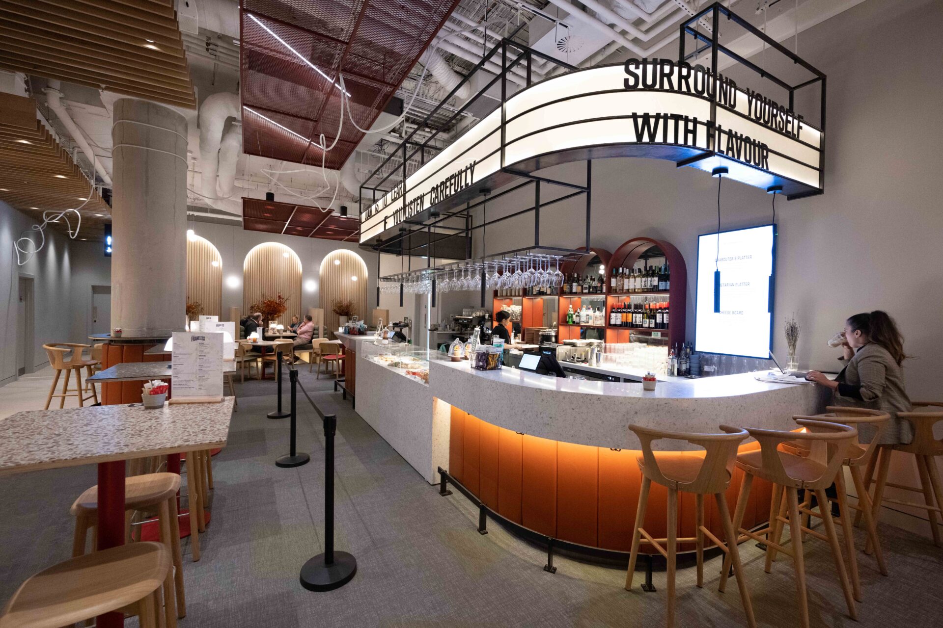The Cafe Bar seating area inside Frameless