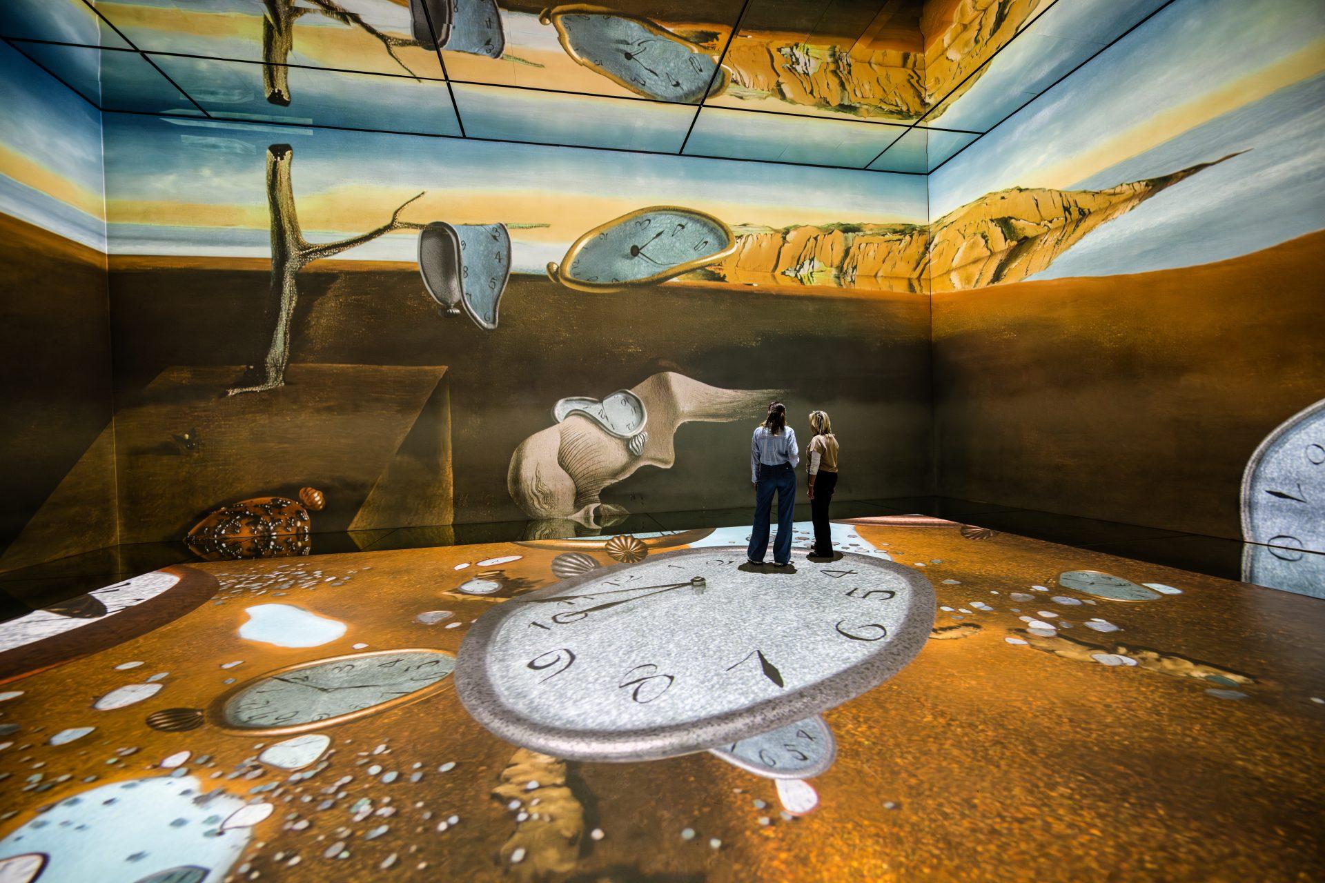 Salvador Dali Persistence of Memory projected in Frameless