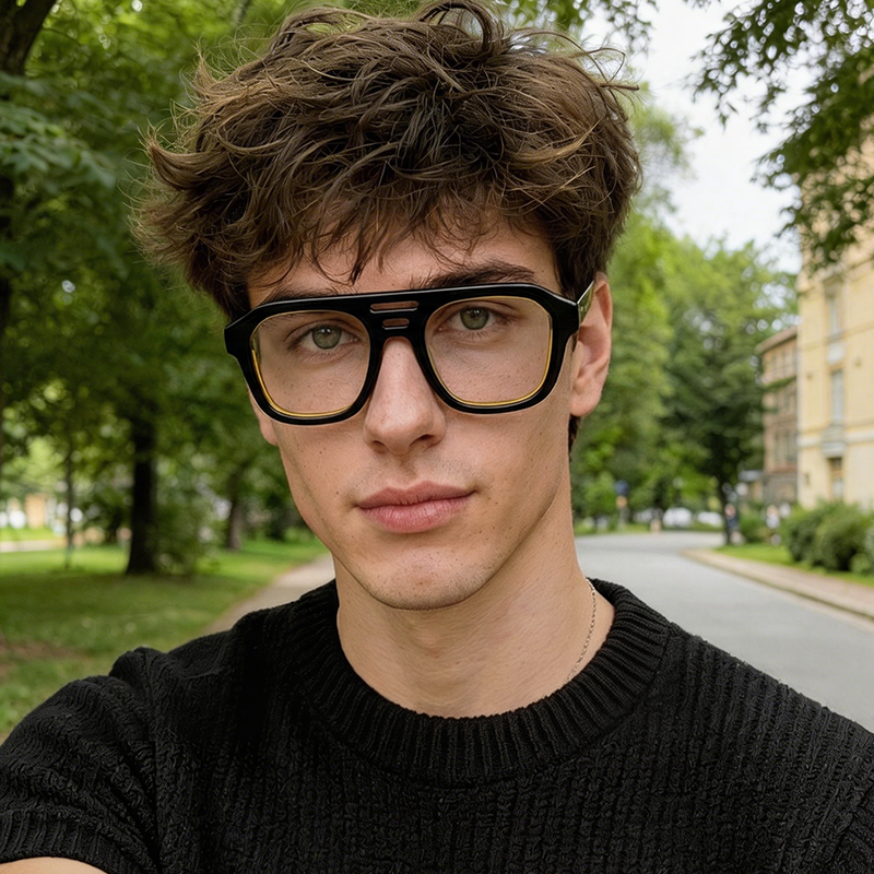 Eyeglasses styling from a Fytoo Global campaign scene